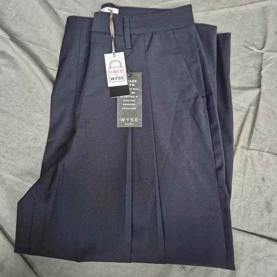 CATH X WYSE AUDREY CROP PLEAT TROUSER – MIDNIGHT, UK 1