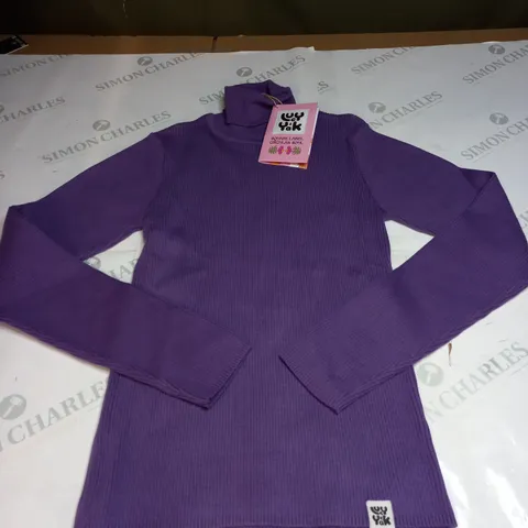 LUCY AND YAK AIDEN ROLL NECK TOP SIZE S
