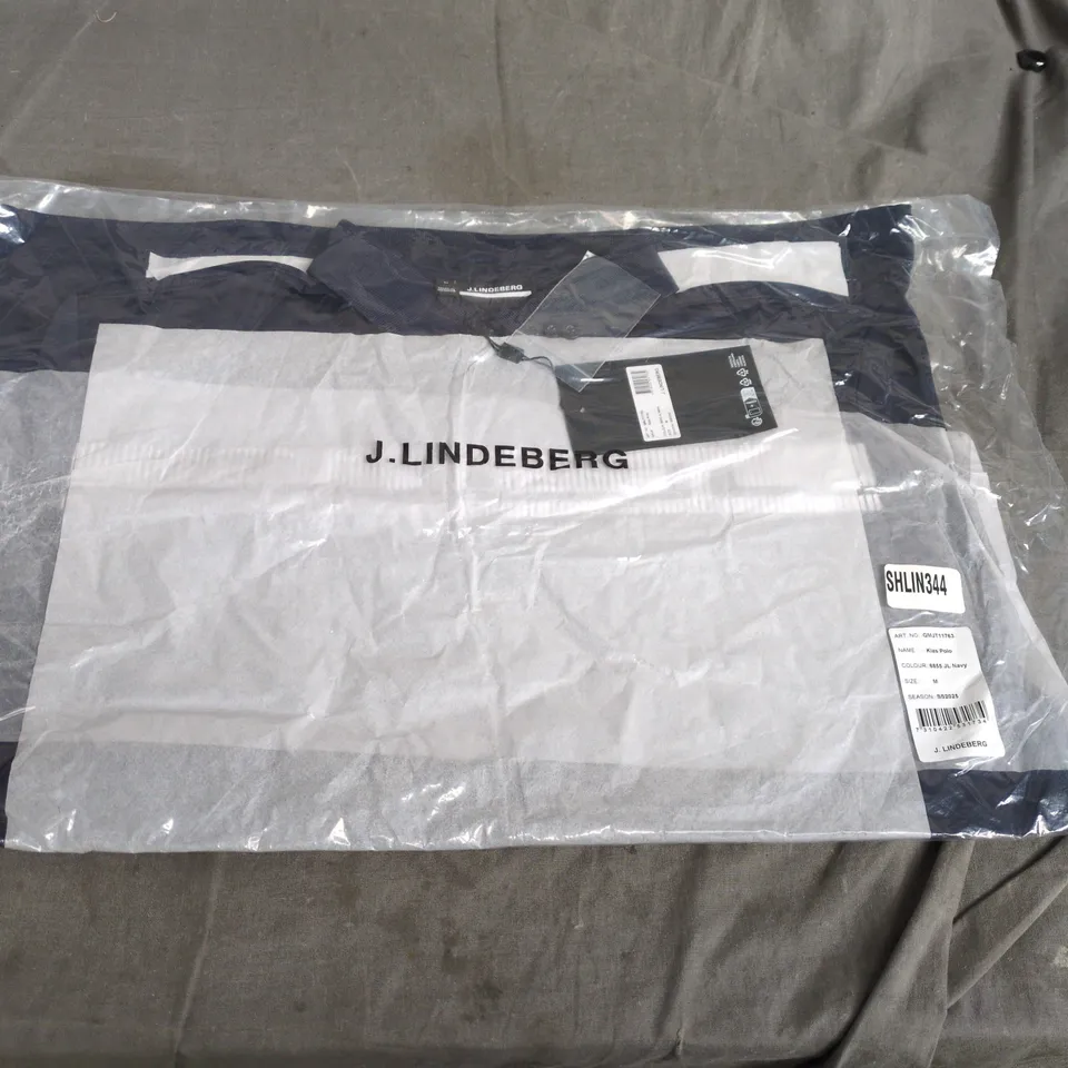 J. LINDEBERG KLAS POLO SHIRT - NAVY, UK M (SS2025)