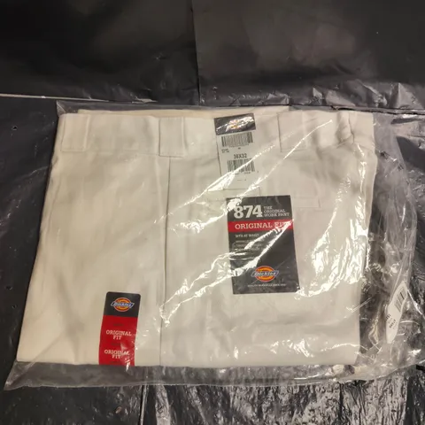 DICKIES 874 ORIGINAL FIT WORK PANTS – WHITE, MEN'S UK 36 X 32