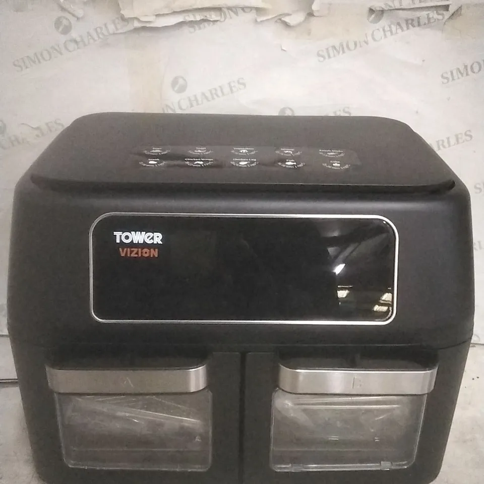 BOXED TOWER VIZION 11L DUAL COMPARTMENT AIR FRYER OVEN 