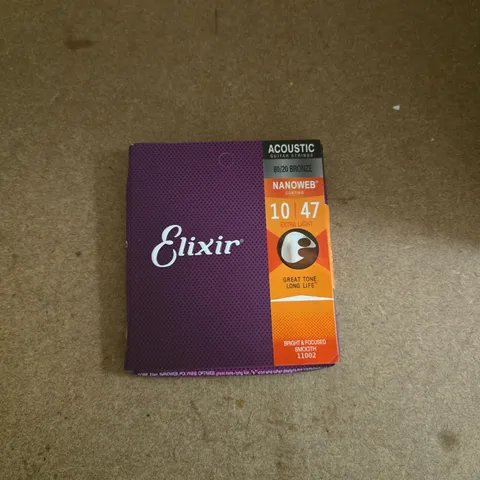 ELIXIR NANOWEB ACOUSTIC GUITAR STRINGS 10-47 EXTRA LIGHT