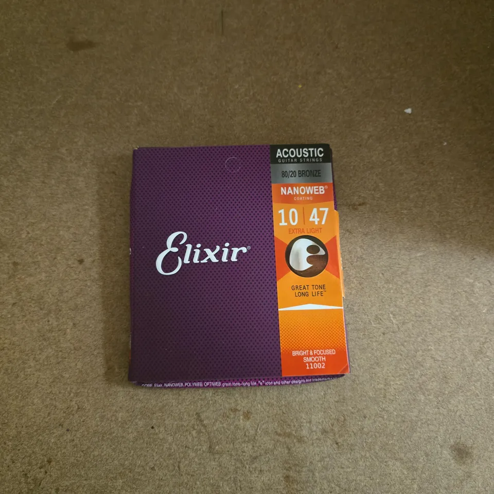 ELIXIR NANOWEB ACOUSTIC GUITAR STRINGS 10-47 EXTRA LIGHT