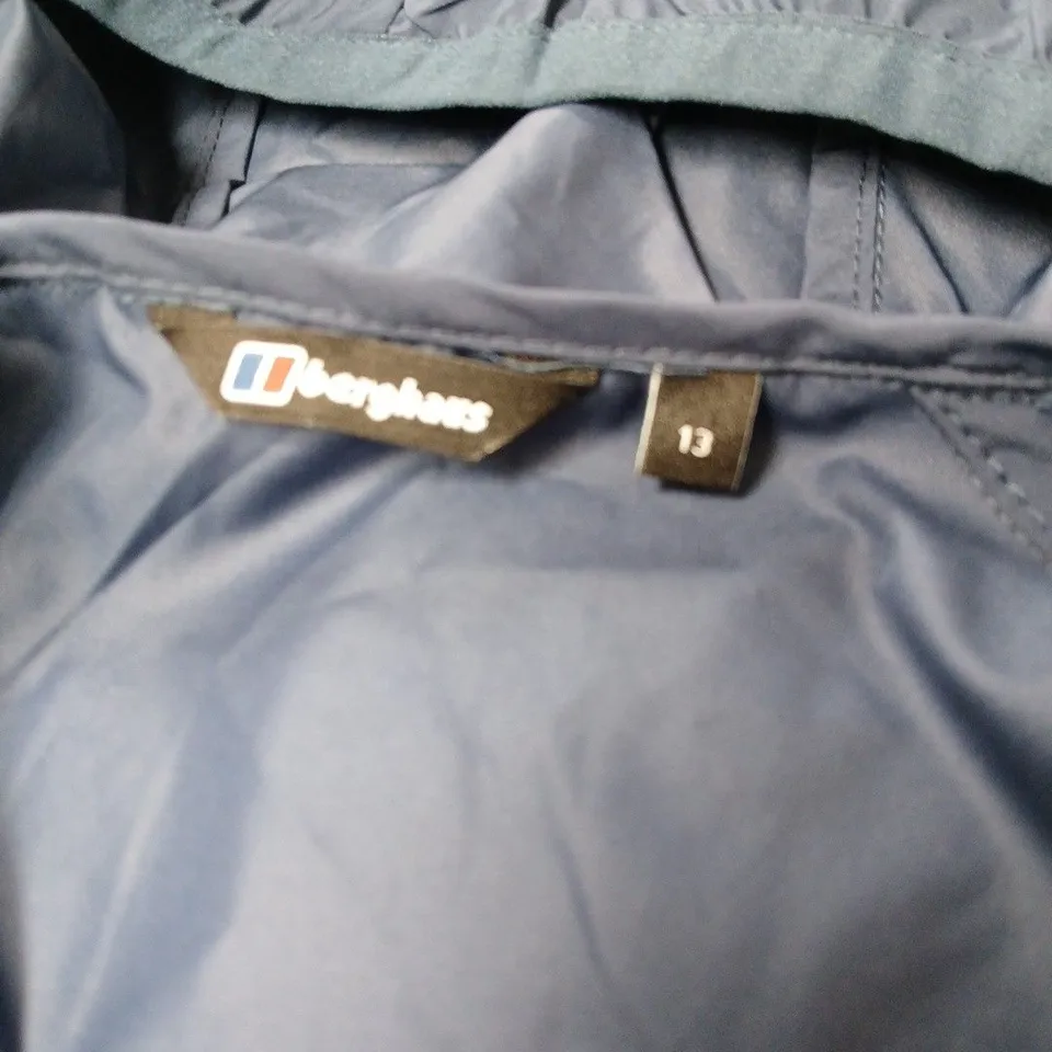 BERGHAUS KIDS' BLUE WATERPROOF JACKET – UK SIZE 13