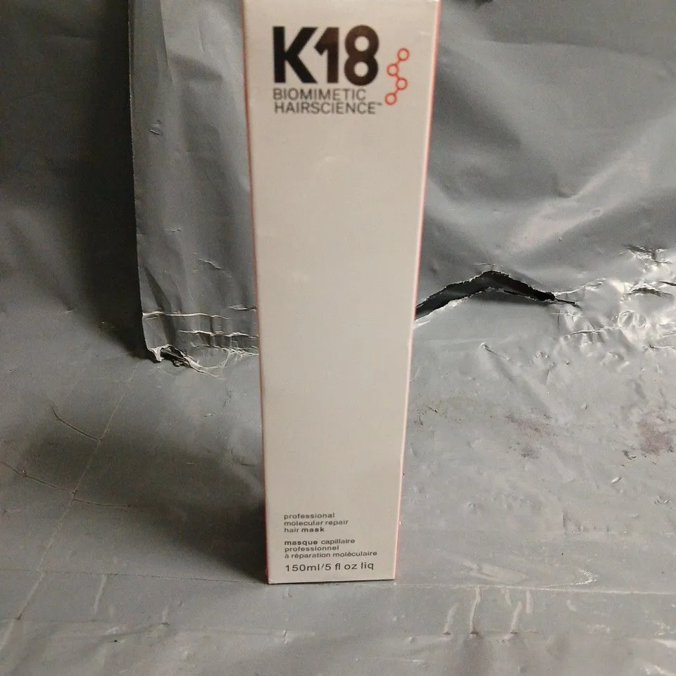 SEALED K18 BIOMIMETIC HAIRSCIENCE MOLECULAR REPAIR HAIR MASK 150ML