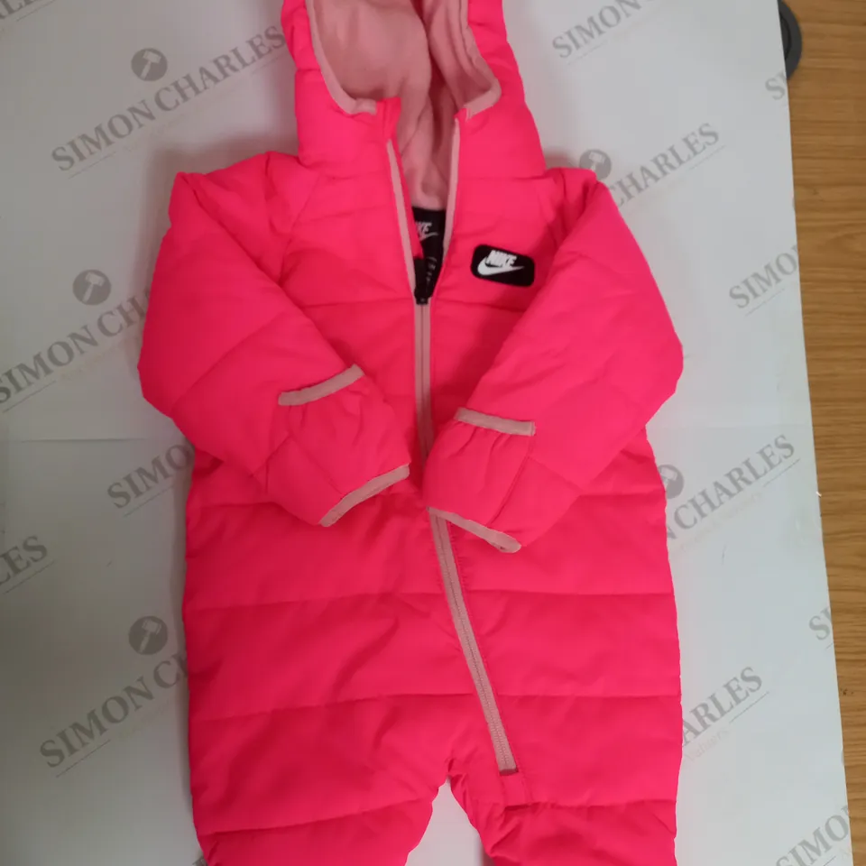 BABY NIKE ZIPPED SNOWSUIT SIZE 6 MONTHS