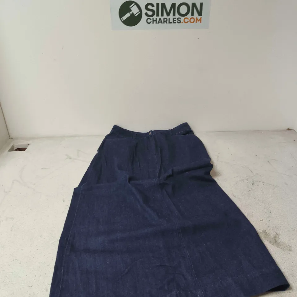 SEASALT CORNWALL ORGANIC COTTON DENIM SKIRT UK 12 (EU 40; US 8)