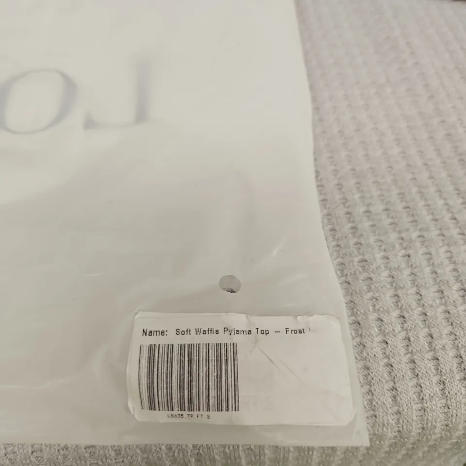 LOUNGE SOFT WAFFLE PAJAMA TOP – FROST SIZE S
