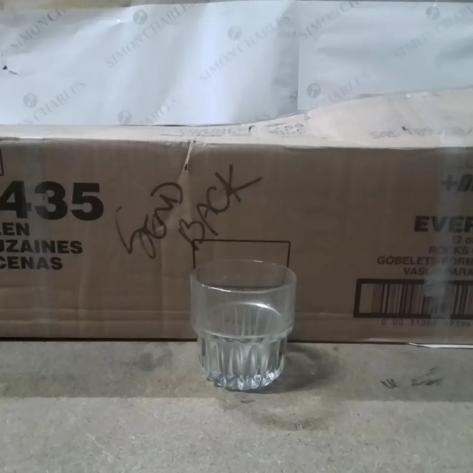 BOXED LIBBEY EVEREST ROCK GLASSES APPROXIMATELY 36