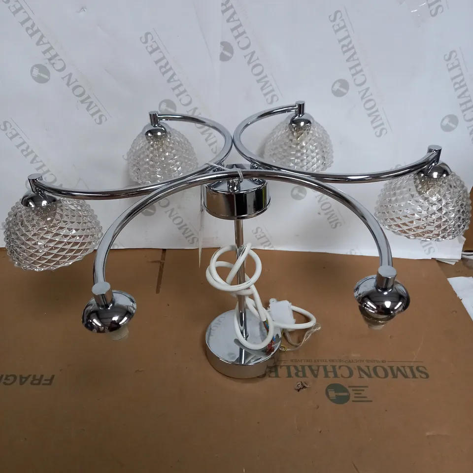 SILVER LED 5 BULB STANDING LAMP	