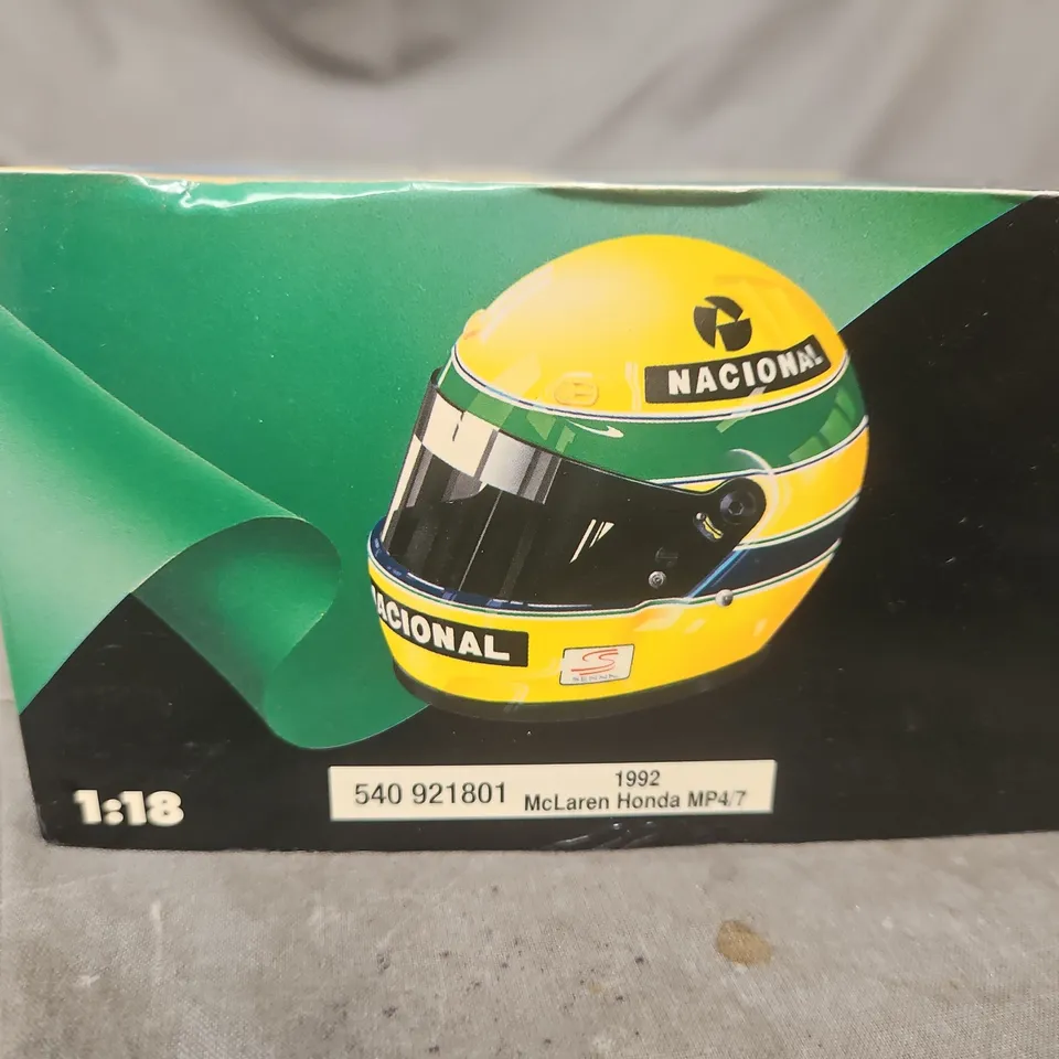 MCLAREN HONDA MP4/7 1:18 SCALE DIE-CAST MODEL CAR (AYRTON SENNA) – BOXED