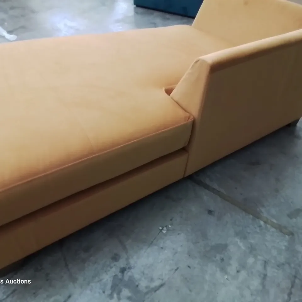 QUALITY BRITISH DESIGNER LOUNGE Co. CHAISE SECTION PLUSH YELLOW FABRIC
