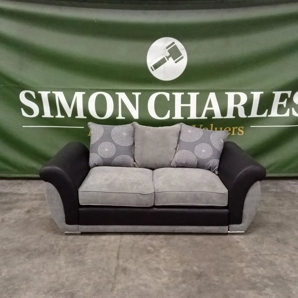 DANUBE FABRIC/FAUX LEATHER SOFA BED RRP £699