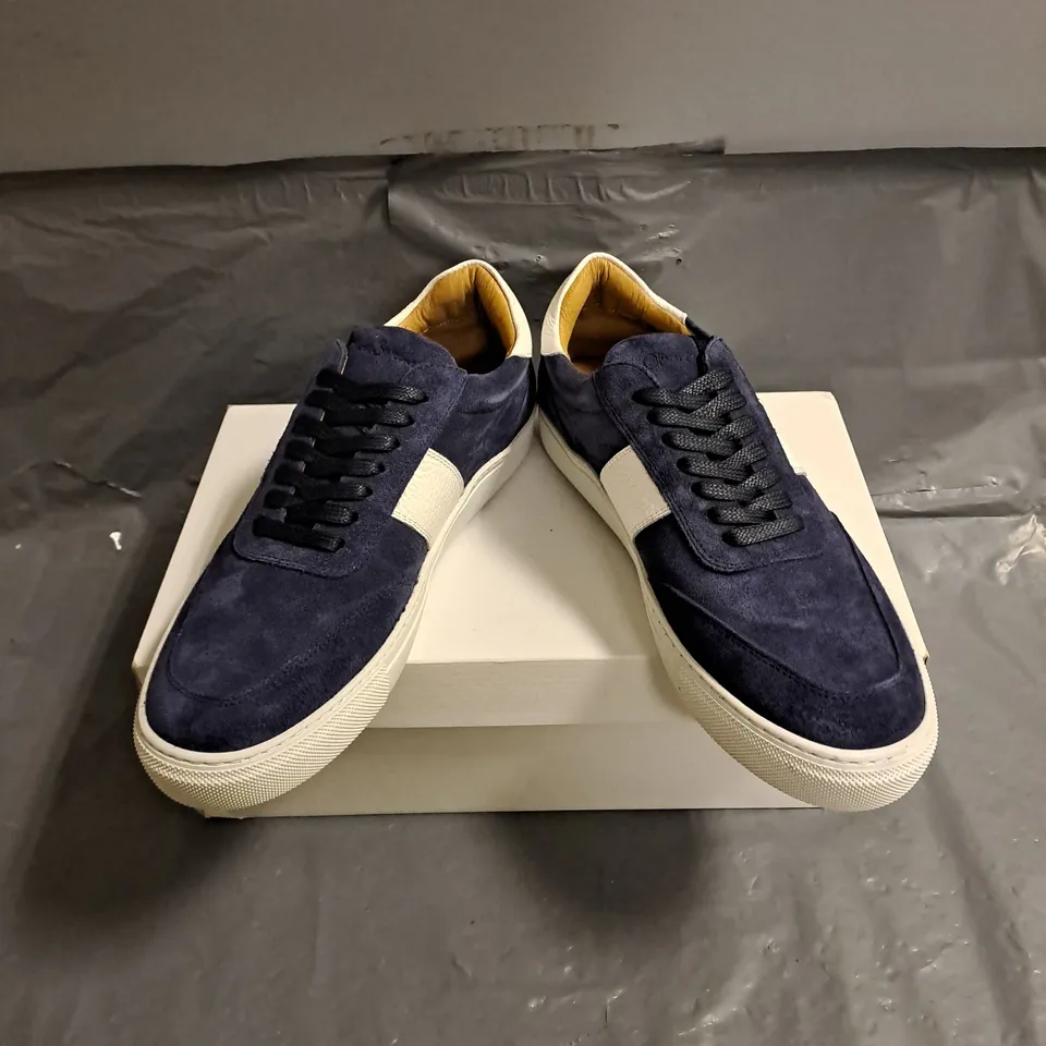 PAIR OF OLIVER SWEENEY MINHO TRAINERS IN NAVY SUEDE/WHITE SIZE 7