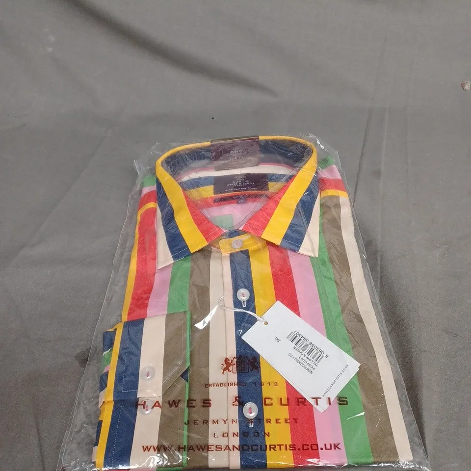 BAGGED HAWES AND CURTIS PICCADILLY BUTTONED SHIRT SIZE XXL