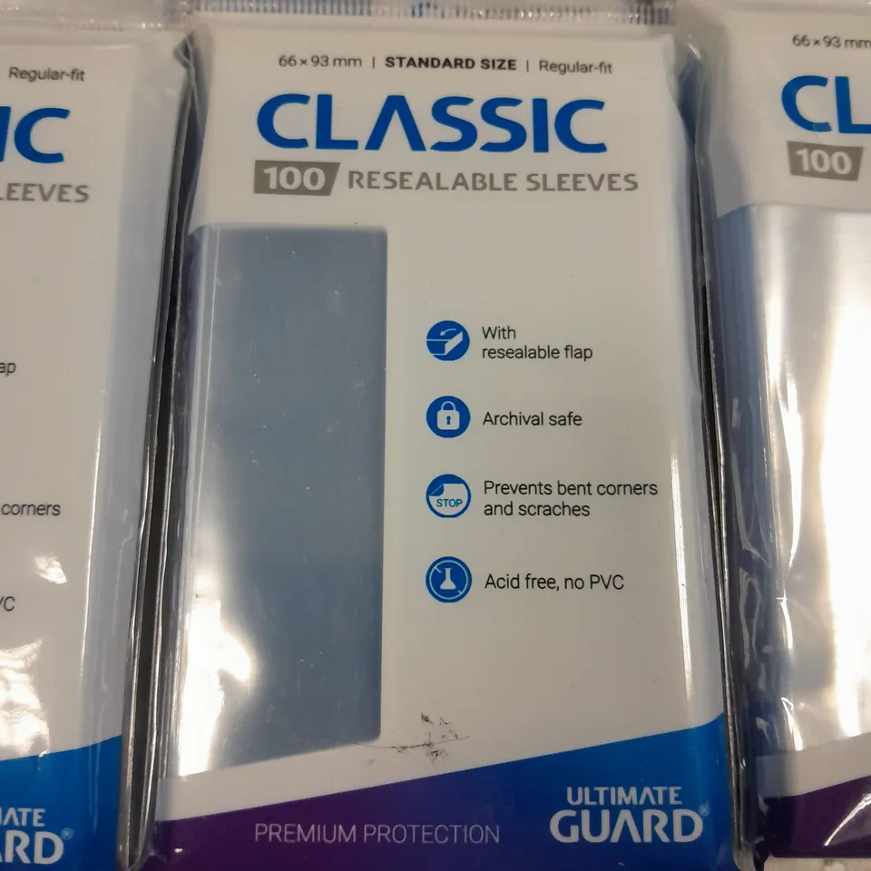 LOT OF 19 100-PACKS OF RESEALABLE SLEEVES 66-93MM