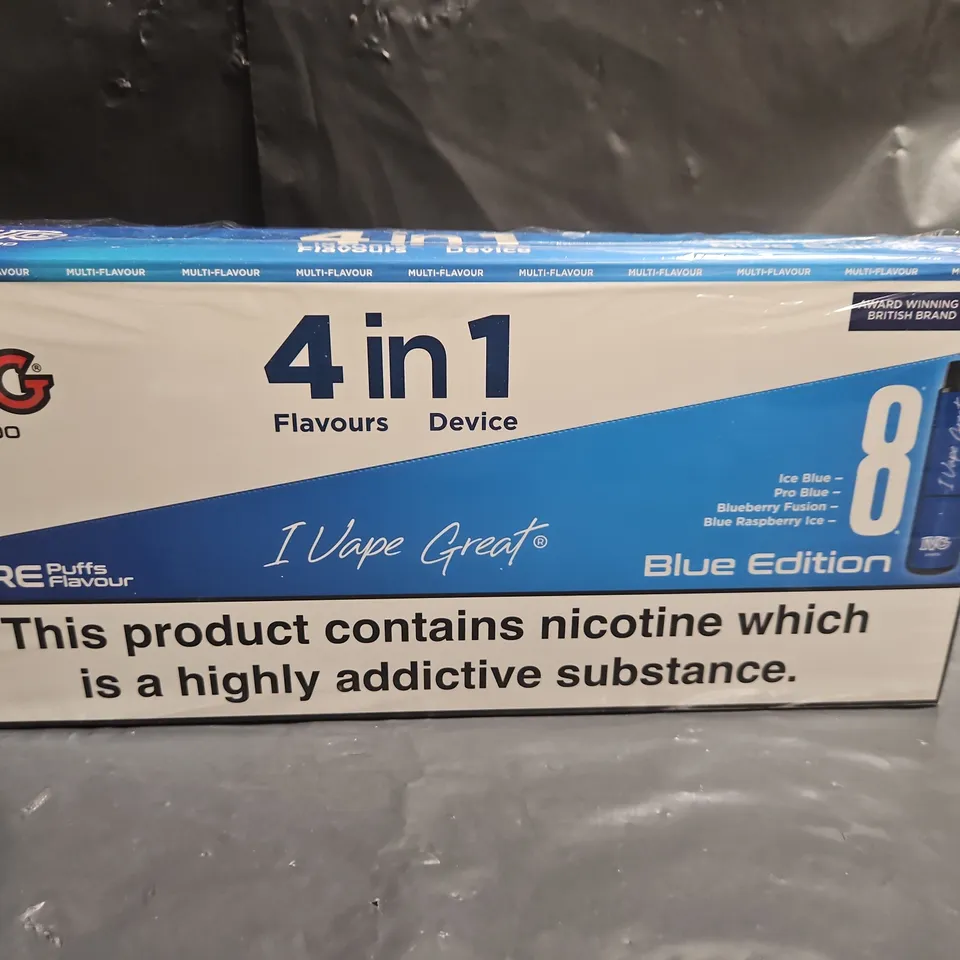 IVG 4 IN 1 FLAVOURS VAPE DEVICE – BLUE EDITION, NICOTINE E-CIGARETTE BOXED