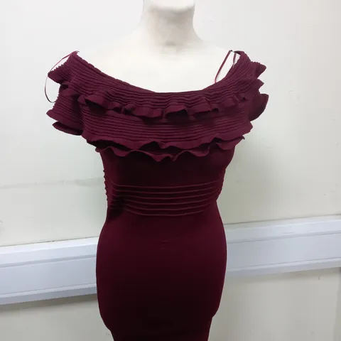 LIPSY LONDON BERRY RUFFLE DRESS SIZE 10