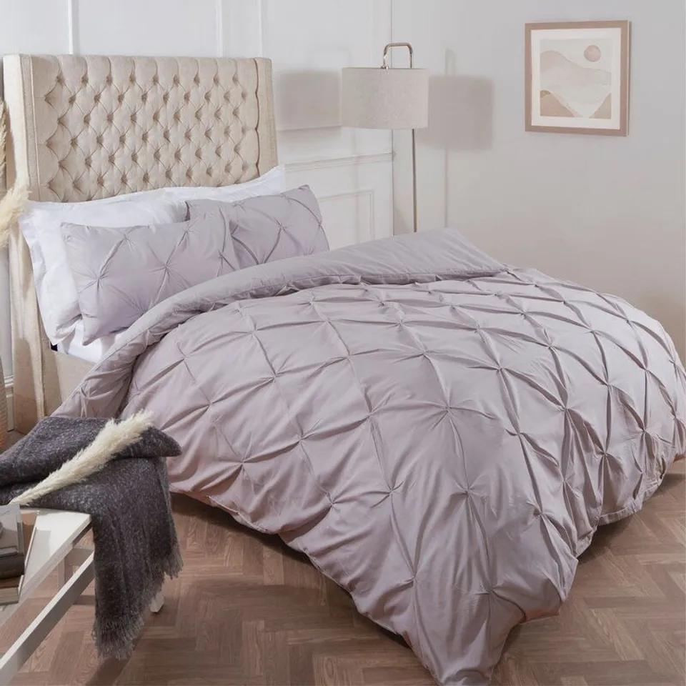 NORMA DUVET COVER SET SILVER DOUBLE 