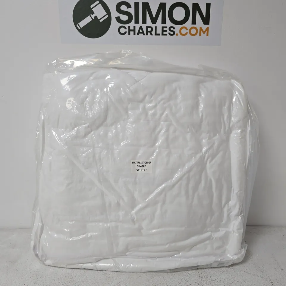 MATTRESS TOPPER SINGLE WHITE