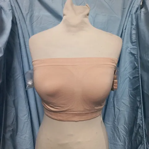 TRUEKIND CONVERTIBLE STRAPLESS BANDEAU BRA – BEIGE, SIZE L