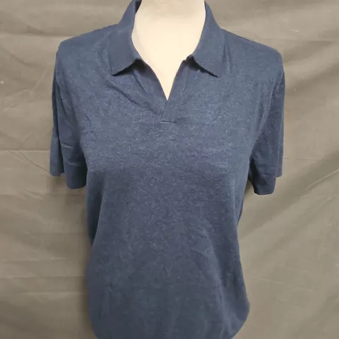PAUL JAMES KINT SHORT SLEEVE TOP IN MIDNIGHT BLUE SIZE S