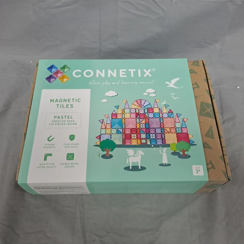 CONNETIX MAGNETIC TILES PASTEL CREATIVE PACK – 120 PIECES, AGES 3+