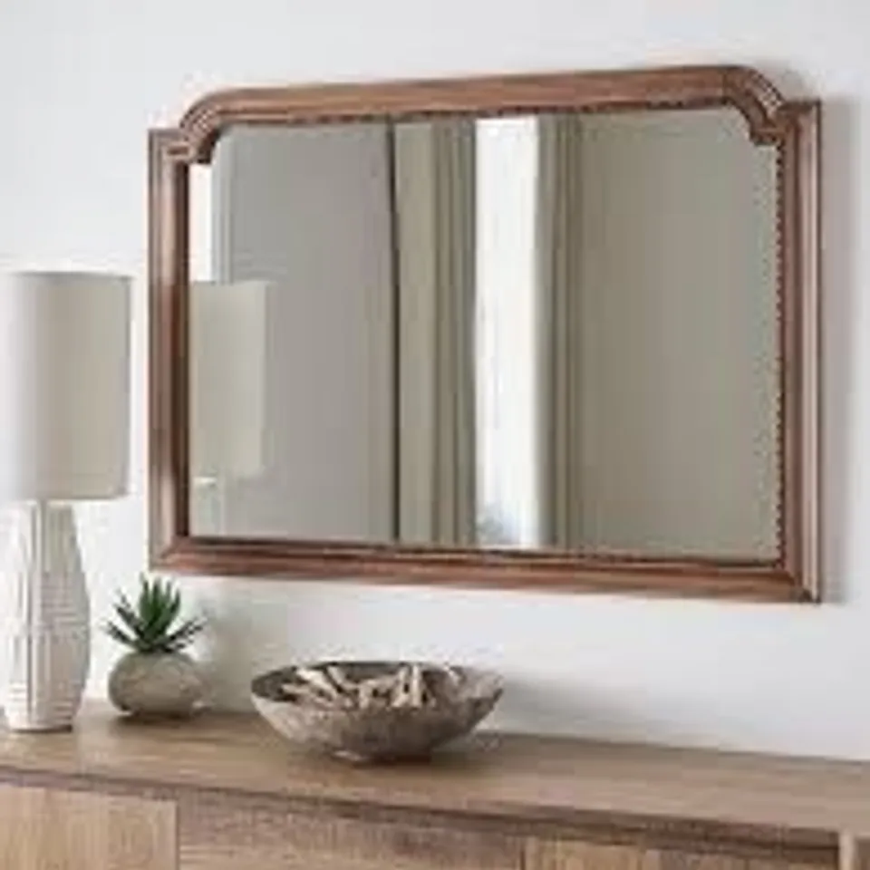 BOXED ANTIQUE WALL MIRROR 75 x 105cm