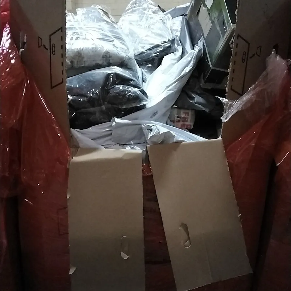 PALLET OF HOUSEHOLD ITEMS TO INCLUDE YOGA MAT, DRAIN CLEANER, TOILET RISER 4" AND OTHER ASSORTED ITEMS...