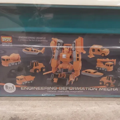 BOXED 2929 ENGINEERING VEHICLE 8 IN 1 SHAPE-SHIFTING MECHA TOY