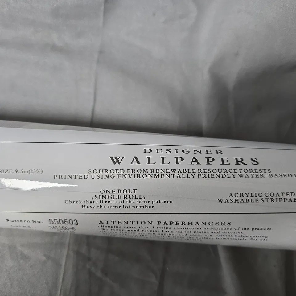 DESIGNER WALLPAPERS – ONE BOLT ROLL, PATTERN 550603, 9.5M (ACRYLIC COATED, WASHABLE)