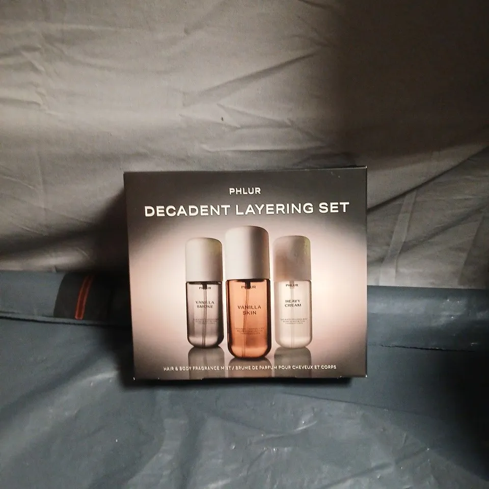 PHLUR DECADENT LAYERING SET – HAIR & BODY FRAGRANCE MISTS (BOXED)