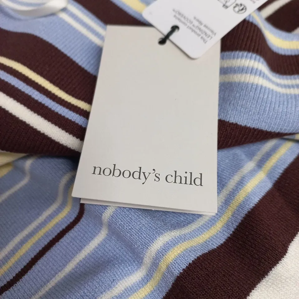 NOBODY'S CHILD MULTI-STRIPE KNIT DRESS – UK SIZE S