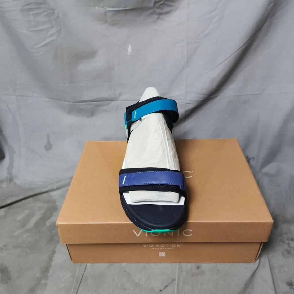 VIONIC SANDALS – BLUE/TEAL MULTI-STRAP SPORT SANDALS UK SIZE 8