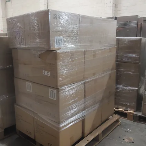 PALLET CONTAINING APPROXIMATELY 90 MARISSA CHROME TOUCH TABLE LAMP WHITE SHADE EURO PLUG