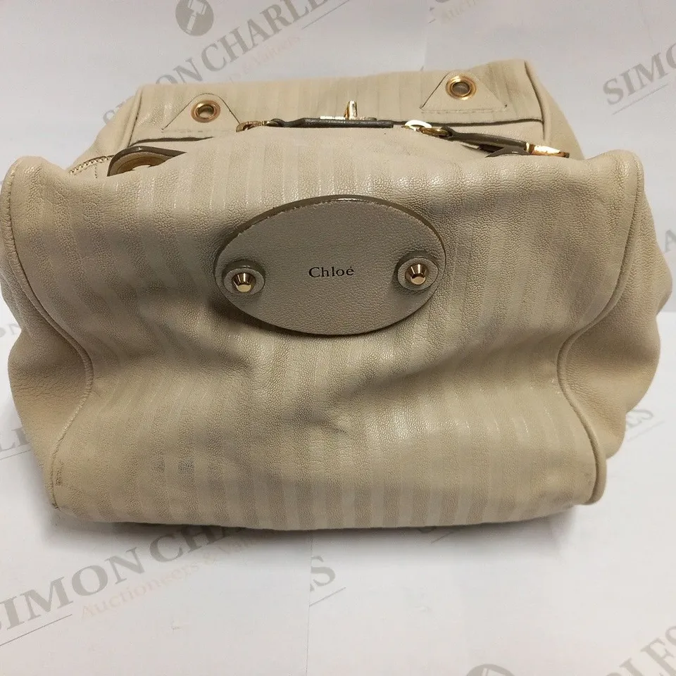 CHLOE BEIGE LEATHER BAG