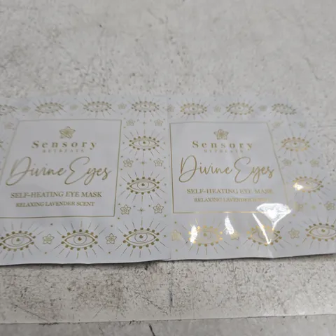BOX OF APPROXIMATELY 300 SENSORY DIVINE EYES SELF-HEATING EYE MASKS 