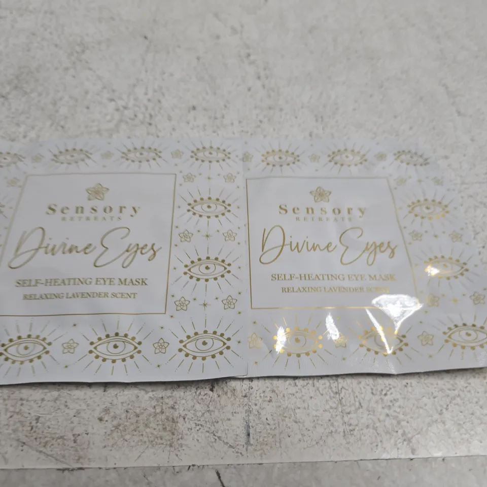 BOX OF APPROXIMATELY 300 SENSORY DIVINE EYES SELF-HEATING EYE MASKS