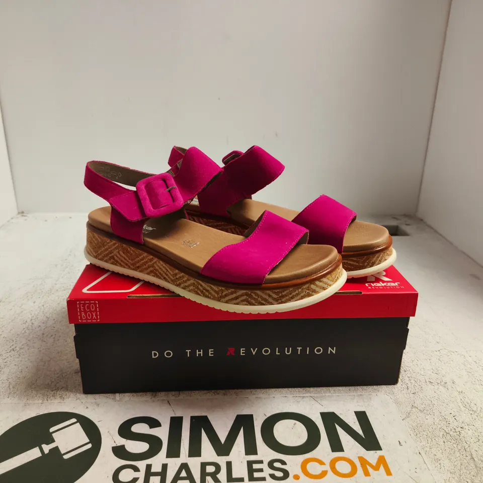 RIEKER W0800-31 PINK SANDALS – UK 7.5 (EU 41)