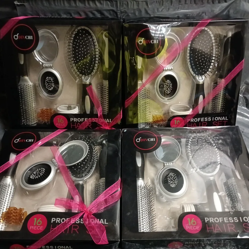 LOT OF 4 DIVCHI HAIRBRUSH SETS