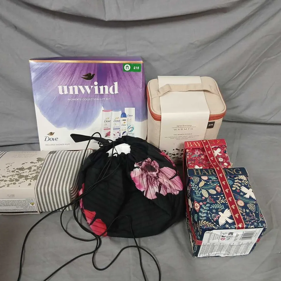 FIVE ASSORTED COSMETIC GIFT SETS TO INCLUDE; NIVEA, DOVE AND BAYLISS AND HARDING