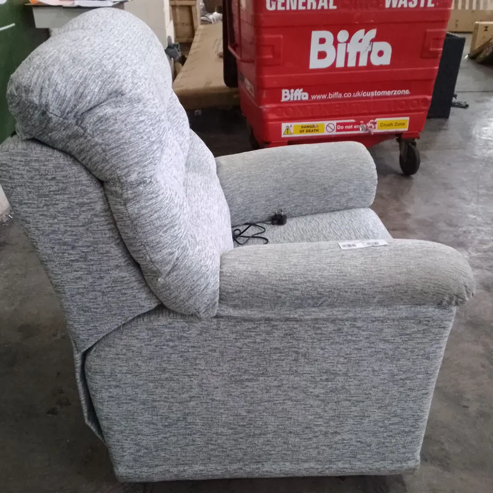 QUALITY DESIGNER G-PLAN MALVERN D DUAL ELEVATE ARMCHAIR - MIRAGE ASH FABRIC