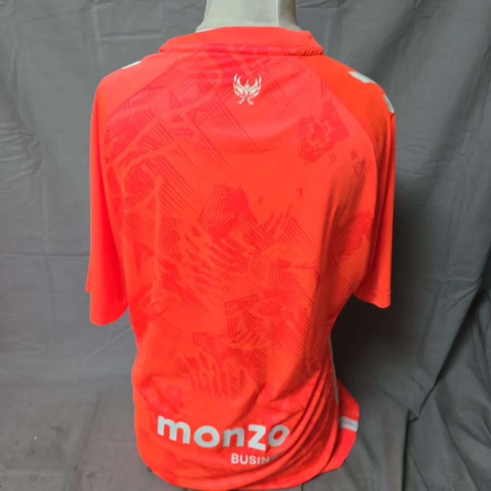 COVENTRY CITY FC AWAY SHIRT 2025/26 – CORAL/WHITE, SIZE L, SIGNED