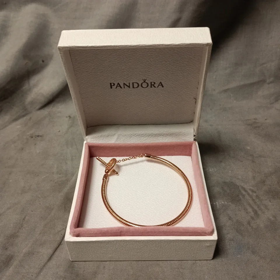 PANDORA ROSE GOLD BRACELET – BOXED, PRESENTATION BOX