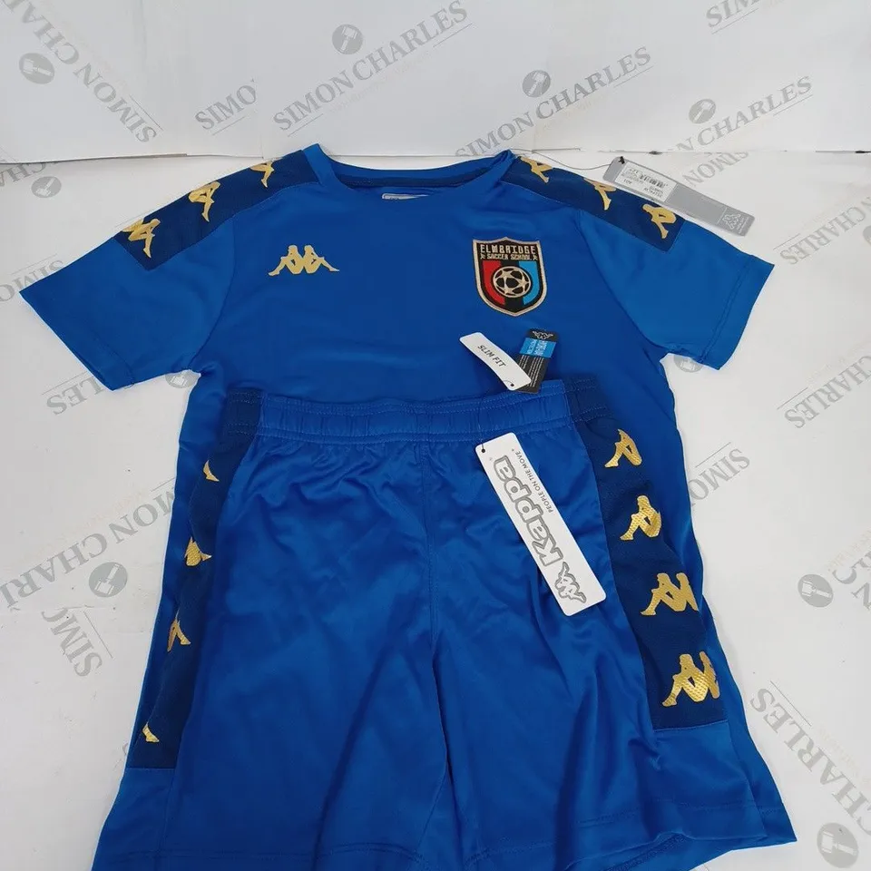 ELMBRIDGE SOCCER SCHOOL SHIRT AND SHORTS SIZE 12 YEARS