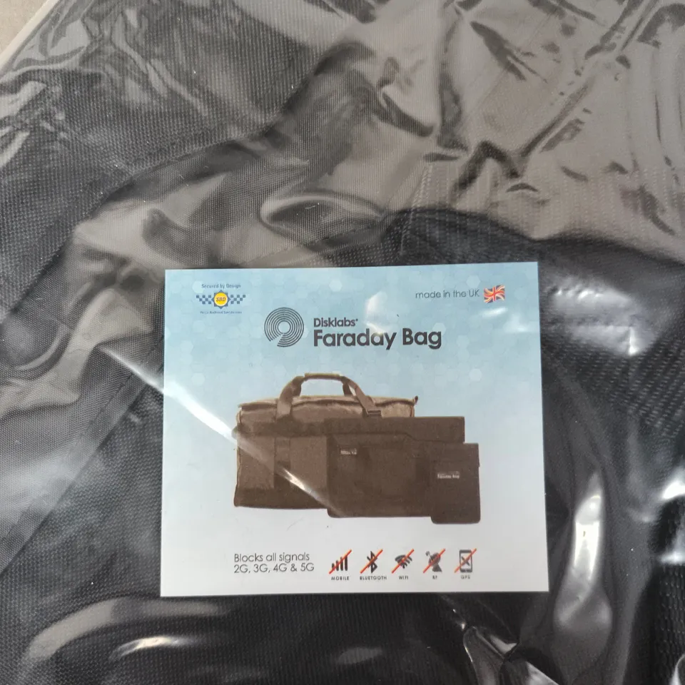 DISKLABS FARADAY BAG – UK-MADE SIGNAL-BLOCKING BAG (2G/3G/4G/5G) (LAPTOP SHIELD TYPE BAG)
