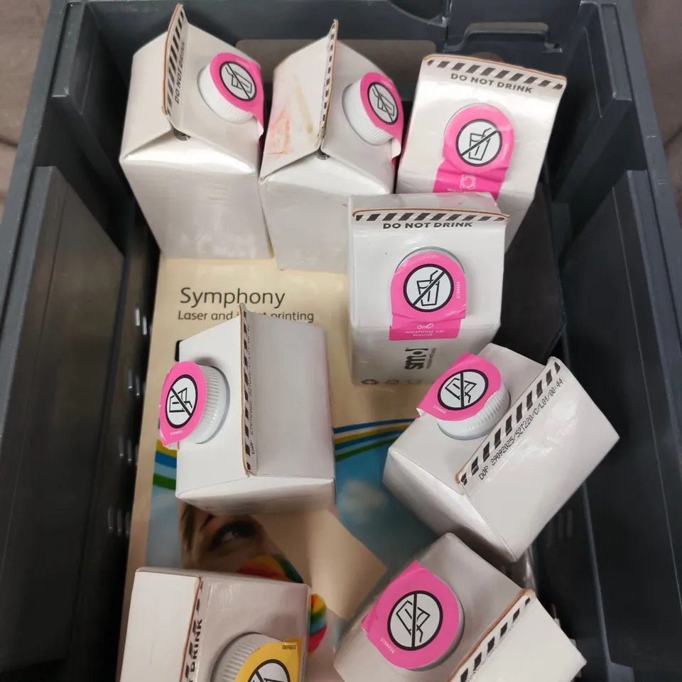 APPROXIMATELY 15 ASSORTED HOUSEHOLD PRODUCTS TO INCLUDE WASHING UP LIQUID, MODEL COLOUR, PRINTING PAPER ETC 