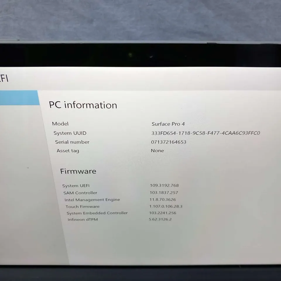 MICROSOFT SURFACE PRO 4 128GB 
