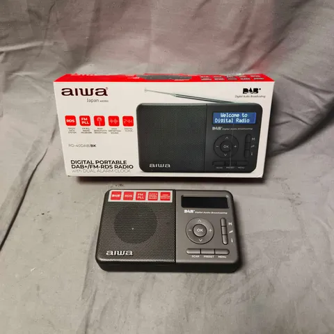 AIWA RD-40DAB/BK DIGITAL PORTABLE DAB/FM RADIO WITH DUAL ALARM CLOCK