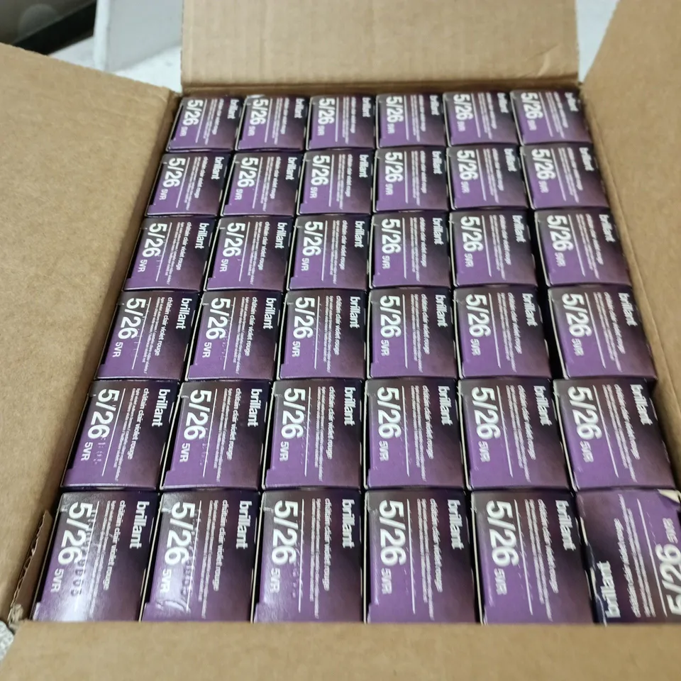 BOX OF APPROXIMATELY 36 X TIGI HAIR GLOSS/BRILLIANT DEMI PERMANENT CREME EMULSION - LIGHT AUBURN VIOLET - 60ML 
